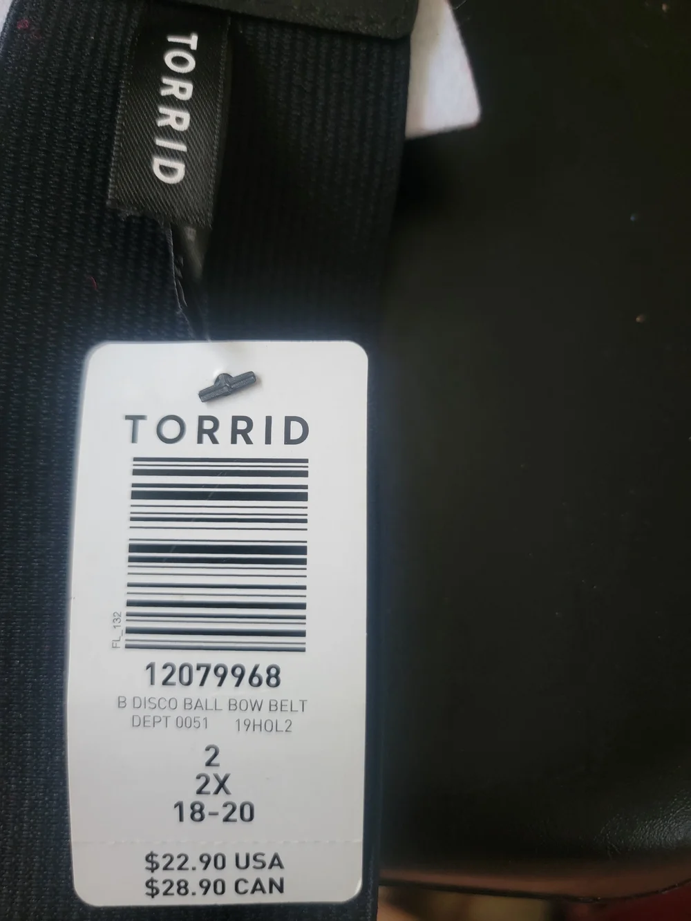 NEW NWT Torrid Stretch Snap  Silver Embellished Bow Belt Accent